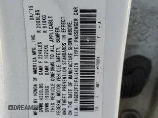 2015 Honda Accord LX with VIN 1HGCR2F31FA154379, listed as a Copart auction lot 48415835 with 179,633 mi miles and Salvage Title. Bid and sale history available at carsss.com. Image 14.