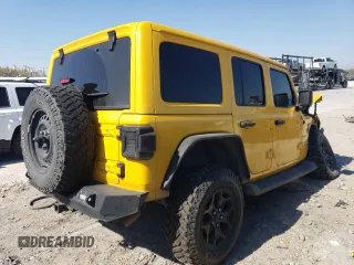 2019 Jeep Wrangler Unlimited Sahara with VIN 1C4HJXEN9KW507069, listed as a Copart auction lot 48542065 with 143,457 mi miles and Salvage title. Bid and sale history available at DreamBid. Image 3.