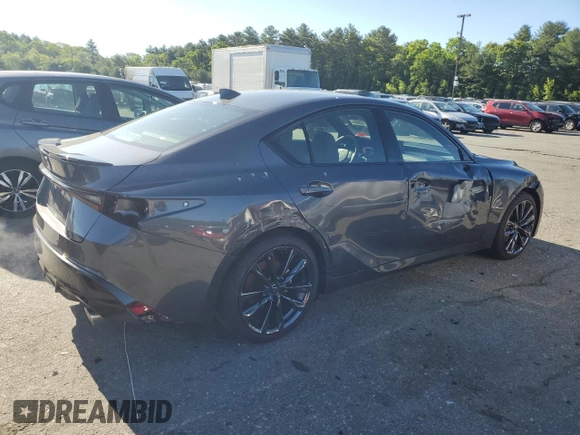 2023 Lexus IS with VIN JTHGZ1E23P5030867, listed as a Copart auction lot 54871264 with 6,429 mi miles and Salvage Title. Bid and sale history available at carsss.com. Image 3.