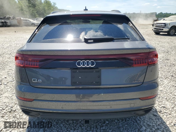 2021 Audi Q8 Premium Plus with VIN WA1BVAF10MD034366, listed as a Copart auction lot 59676554 with 50,640 mi miles and Salvage Title. Bid and sale history available at carsss.com. Image 6.