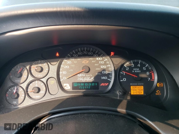 2002 Chevrolet Monte Carlo SS with VIN 2G1WX15K929196656, listed as a Copart auction lot 72926674 with 155,442 mi miles and Salvage Title. Bid and sale history available at carsss.com. Image 9.