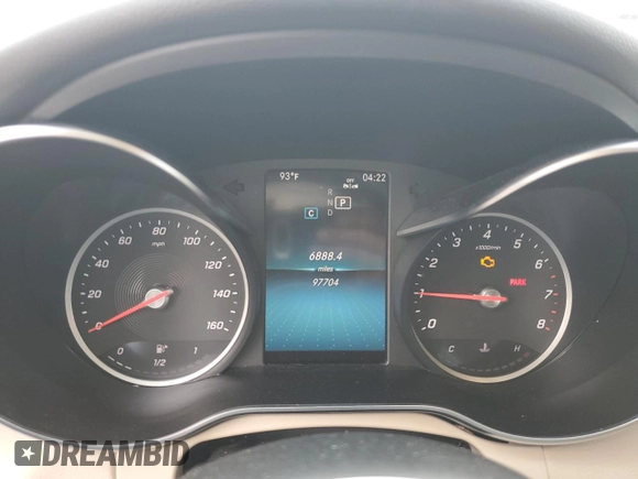 2019 Mercedes-Benz C 300 with VIN 55SWF8DB6KU311342, listed as a Copart auction lot 58994665 with 97,704 mi miles and Salvage title. Bid and sale history available at DreamBid. Image 9.