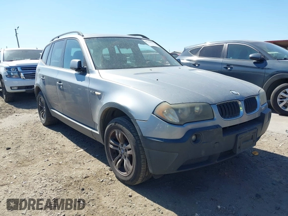 2005 BMW X3 3.0i with VIN WBXPA934X5WD03196, listed as a IAAI auction lot 41758262 with 136,523 mi miles. Bid and sale history available at carsss.com. Image 1.