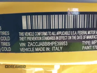 2017 Jeep Renegade Latitude с VIN ZACCJABB8HPE39953, выставлен на аукционе IAAI как лот 42481076 с пробегом 87 958 миль миль и . История ставок и продаж доступна на DreamBid. Изображение 9.