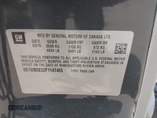 2015 Chevrolet Impala LT with VIN 2G1WB5E32F1147463, listed as a IAAI auction lot 42306010 with 87,941 mi miles and . Bid and sale history available at DreamBid. Image 9.