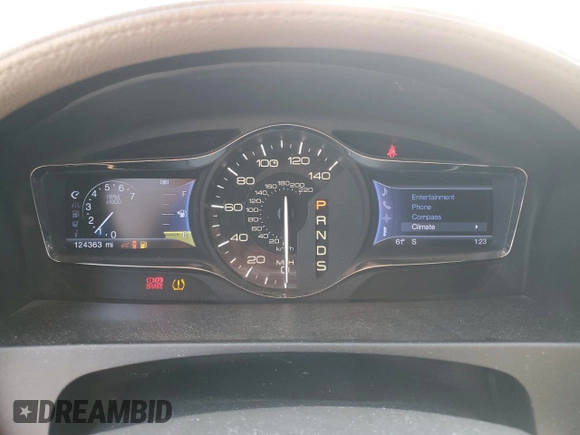2013 Lincoln MKX with VIN 2LMDJ6JK5DBL17763, listed as a Copart auction lot 45887545 with 124,363 mi miles and Salvage Title. Bid and sale history available at carsss.com. Image 9.