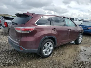 2015 Toyota Highlander Limited with VIN 5TDDKRFH5FS220558, listed as a Copart auction lot 50641505 with 62,447 mi miles and Salvage Title. Bid and sale history available at carsss.com. Image 3.