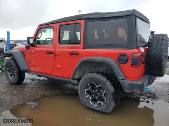 2022 Jeep Wrangler 4xe Unlimited Rubicon with VIN 1C4JJXR62NW171306, listed as a Copart auction lot 81366074 with 25,001 mi miles and Clean Title. Bid and sale history available at carsss.com. Image 2.