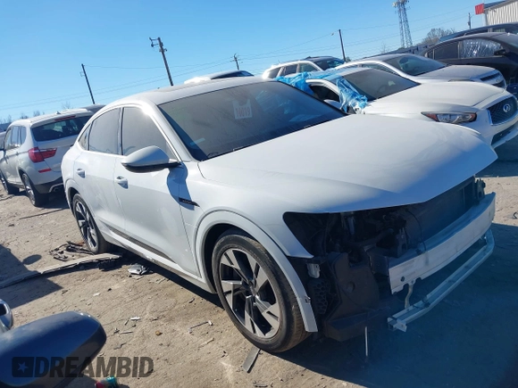 2021 Audi e-tron Sportback S line Premium with VIN WA11AAGEXMB001251, listed as a IAAI auction lot 41363257 with 57,350 mi miles. Bid and sale history available at carsss.com. Image 1.