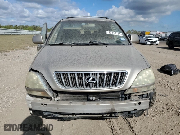 2001 Lexus RX 300 with VIN JTJGF10U410090158, listed as a Copart auction lot 77817154 with 130,583 mi miles and Salvage Title. Bid and sale history available at carsss.com. Image 5.