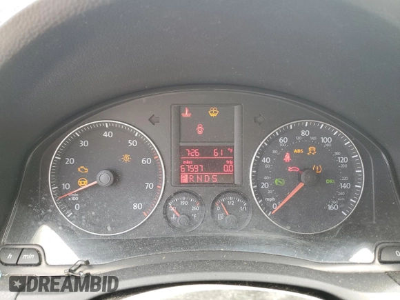 2007 Volkswagen Jetta 2.5 with VIN 3VWPF71K97M027708, listed as a Copart auction lot 57443695 with 67,597 mi miles and Salvage title. Bid and sale history available at DreamBid. Image 9.