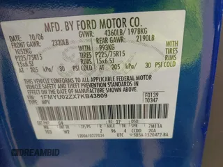 2007 Ford Escape XLS с VIN 1FMYU02ZX7KB43809, выставлен на аукционе IAAI как лот 42516346 с пробегом 137 985 миль миль и . История ставок и продаж доступна на DreamBid. Изображение 9.