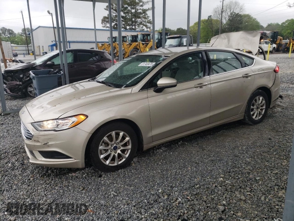2017 Ford Fusion S with VIN 3FA6P0G75HR319615, listed as a Copart auction lot 51743475 with 128,915 mi miles and Salvage Title. Bid and sale history available at carsss.com. Image 1.