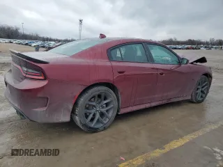 2023 Dodge Charger R/T with VIN 2C3CDXCT8PH655985, listed as a Copart auction lot 44718585 with 21,790 mi miles and Salvage Title. Bid and sale history available at carsss.com. Image 3.