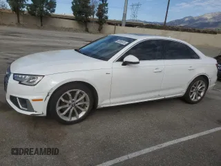 2019 Audi A4 Premium with VIN WAUDNAF49KA115452, listed as a Copart auction lot 46953415 with 30,145 mi miles and Salvage Title. Bid and sale history available at DreamBid. Image 1.
