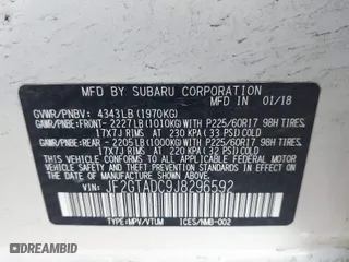 2018 Subaru Crosstrek Premium with VIN JF2GTADC9J8296592, listed as a IAAI auction lot 42033534 with 71,572 mi miles. Bid and sale history available at carsss.com. Image 9.