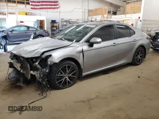 2023 Toyota Camry SE with VIN 4T1T11AKXPU773587, listed as a Copart auction lot 52325575 with 46,941 mi miles and Salvage Title. Bid and sale history available at DreamBid. Image 1.