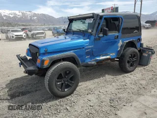 2002 Jeep Wrangler Sport with VIN 1J4FA49S32P762794, listed as a Copart auction lot 52132955 with 243,499 mi miles and Salvage Title. Bid and sale history available at carsss.com. Image 1.