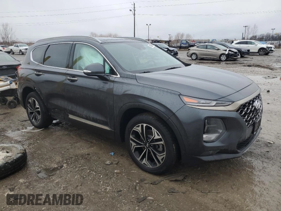 2020 Hyundai Santa Fe Limited with VIN 5NMS5CAA9LH217487, listed as a Copart auction lot 43369255 with 52,798 mi miles and Salvage Title. Bid and sale history available at carsss.com. Image 4.