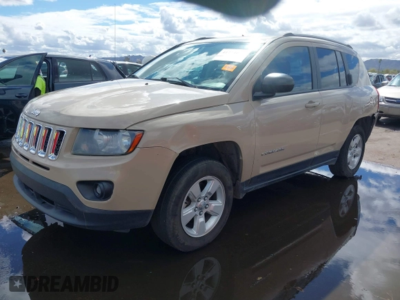 2017 Jeep Compass Sport with VIN 1C4NJCBA8HD187079, listed as a IAAI auction lot 41771632 with 202,484 mi miles and . Bid and sale history available at carsss.com. Image 18.