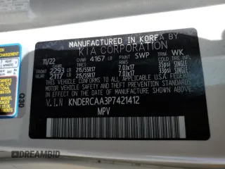 2023 Kia Seltos EX with VIN KNDERCAA3P7421412, listed as a Copart auction lot 48239025 with 45,732 mi miles and Salvage Title. Bid and sale history available at carsss.com. Image 16.