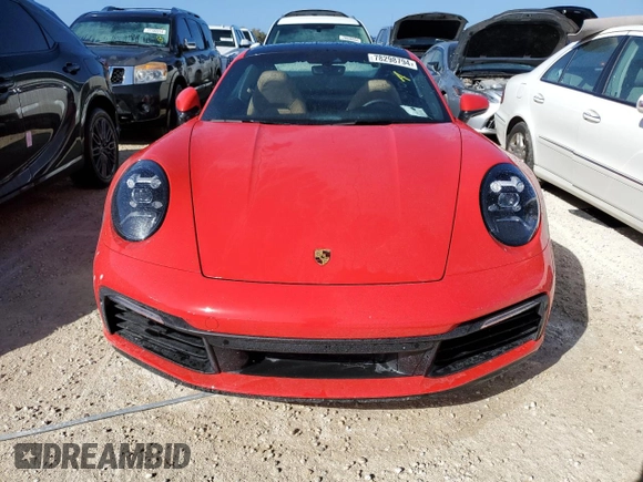 2022 Porsche 911 Carrera with VIN WP0AA2A92NS205440, listed as a Copart auction lot 78298794 with 0 mi miles and Salvage Title. Bid and sale history available at carsss.com. Image 5.