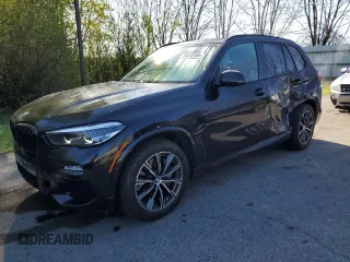 2021 BMW X5 xDrive45e with VIN 5UXTA6C0XM9E92063, listed as a Copart auction lot 54070165 with 14,725 mi miles and Salvage Title. Bid and sale history available at carsss.com. Image 1.