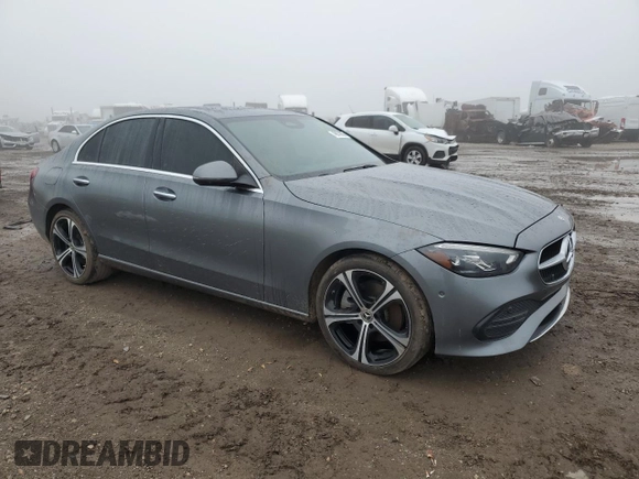 2024 Mercedes-Benz C 300 with VIN W1KAF4GB3RR183748, listed as a Copart auction lot 46679855 with Not Provided miles and Salvage Title. Bid and sale history available at carsss.com. Image 4.