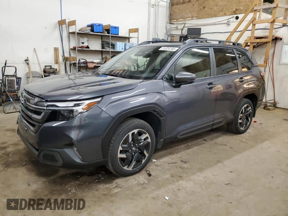 2025 Subaru Forester Limited with VIN JF2SLDNC3SH438141, listed as a Copart auction lot 51324185 with 2,521 mi miles and Salvage Title. Bid and sale history available at carsss.com. Image 1.