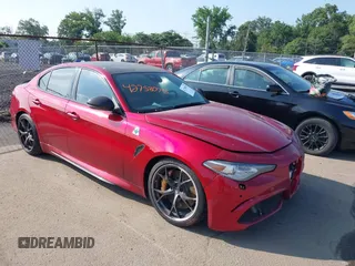 2023 Alfa Romeo Giulia Quadrifoglio with VIN ZARFAMEVXP7671394, listed as a IAAI auction lot 42758075 with Not provided miles and . Bid and sale history available at DreamBid. Image 1.