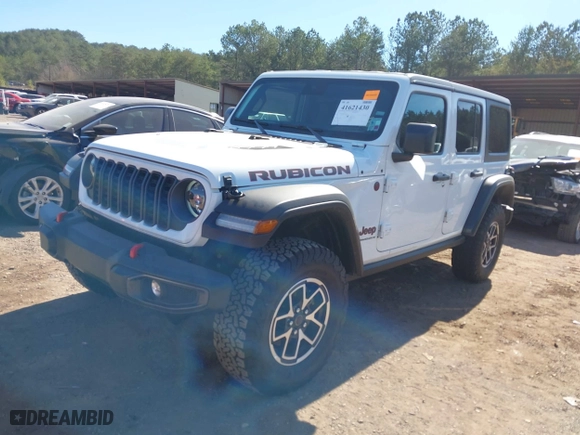 2024 Jeep Wrangler Rubicon with VIN 1C4PJXFG5RW337606, listed as a IAAI auction lot 41621430 with 17,611 mi miles. Bid and sale history available at carsss.com. Image 16.