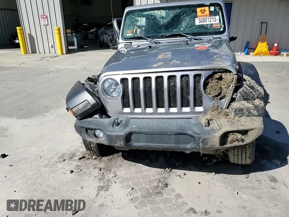2020 Jeep Wrangler Unlimited Sport with VIN 1C4HJXDN9LW155470, listed as a Copart auction lot 50801215 with Not provided miles and Salvage title. Bid and sale history available at DreamBid. Image 12.