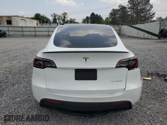 2022 Tesla Model Y Performance with VIN 7SAYGDEF1NF445085, listed as a Copart auction lot 58809495 with 14,832 mi miles and Salvage title. Bid and sale history available at DreamBid. Image 6.
