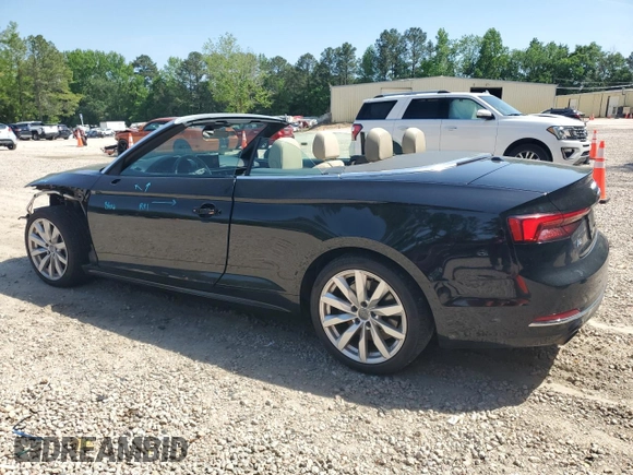 2018 Audi A5 Cabriolet Premium Plus z VIN WAUYNGF59JN009071, wystawiony jako Copart lot #53719285 z przebiegiem 82 038 mil mil oraz Szkoda całkowita • Salvage title. Historia ofert i sprzedaży dostępna na DreamBid. Obrazek 2.