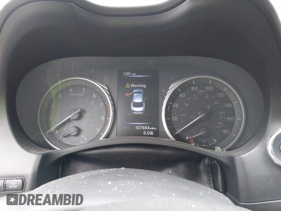 2018 Infiniti Q50 3.0t LUXE with VIN JN1EV7AR8JM442468, listed as a IAAI auction lot 42071717 with 107,484 mi miles. Bid and sale history available at carsss.com. Image 7.