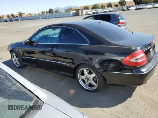 2003 Mercedes-Benz CLK 500 with VIN WDBTJ75J43F018571, listed as a Copart auction lot 72736304 with 125,780 mi miles and Salvage Title. Bid and sale history available at DreamBid. Image 2.