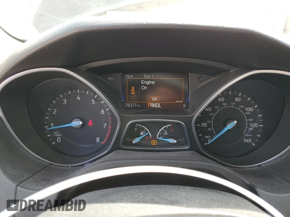 2017 Ford Focus SE with VIN 1FADP3F21HL204250, listed as a Copart auction lot 53553325 with 76,317 mi miles and Salvage title. Bid and sale history available at DreamBid. Image 9.