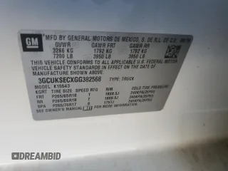 2016 Chevrolet Silverado 1500 LTZ with VIN 3GCUKSECXGG382568, listed as a Copart auction lot 53109335 with 125,163 mi miles and Clean Title. Bid and sale history available at DreamBid. Image 12.
