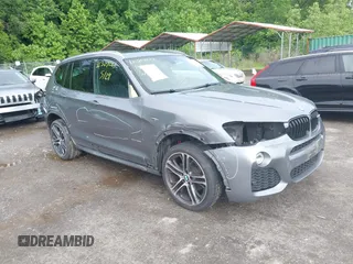 2017 BMW X3 xDrive28i z VIN 5UXWX9C54H0T06565, wystawiony jako IAAI lot #42307221 z przebiegiem 130 442 mil mil oraz . Historia ofert i sprzedaży dostępna na DreamBid. Obrazek 1.