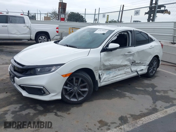 2019 Honda Civic Sedan EX with VIN 19XFC1F38KE210039, listed as a IAAI auction lot 41870809 with 23,391 mi miles. Bid and sale history available at carsss.com. Image 17.