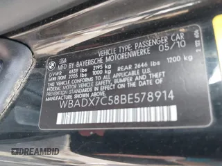 2011 BMW 3 Series 335i z VIN WBADX7C58BE578914, wystawiony jako IAAI lot #42436629 z przebiegiem 91 925 mil mil oraz . Historia ofert i sprzedaży dostępna na DreamBid. Obrazek 9.