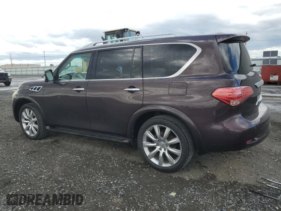 2011 Infiniti QX56 7-passenger with VIN JN8AZ2NE0B9004627, listed as a Copart auction lot 57355615 with 242,036 mi miles and Clean title. Bid and sale history available at DreamBid. Image 2.