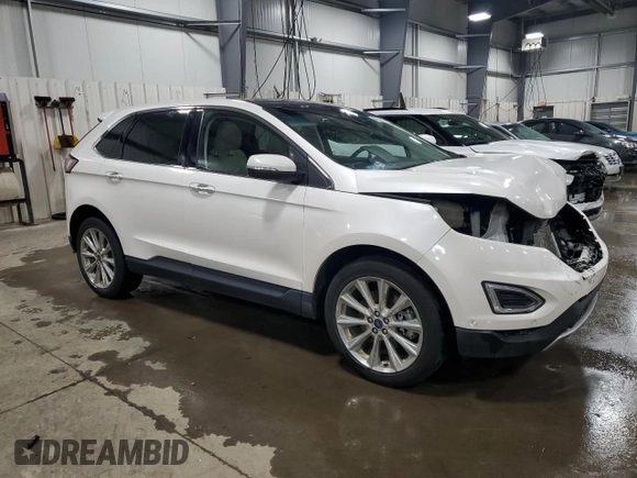 2017 Ford Edge Titanium with VIN 2FMPK4K84HBB56745, listed as a Copart auction lot 53343225 with 76,246 mi miles and Salvage Title. Bid and sale history available at carsss.com. Image 4.