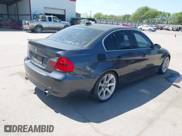 2008 BMW 3 Series 335i with VIN WBAVB775X8NH78654, listed as a IAAI auction lot 41885433 with 127,451 mi miles. Bid and sale history available at carsss.com. Image 4.