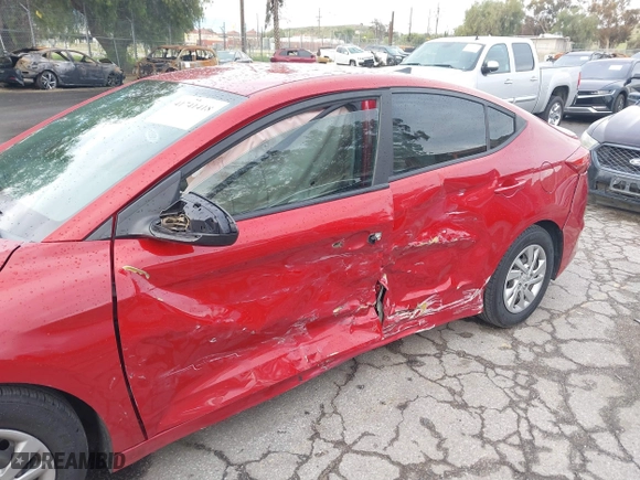 2017 Hyundai Elantra SE with VIN KMHD74LF8HU121511, listed as a IAAI auction lot 41741418 with 90,233 mi miles. Bid and sale history available at carsss.com. Image 6.