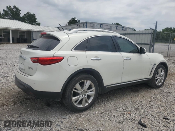 2015 Infiniti QX70 with VIN JN8CS1MU7FM381300, listed as a Copart auction lot 58246015 with 142,043 mi miles and Clean title. Bid and sale history available at DreamBid. Image 3.