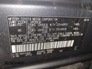 2024 Toyota Venza LE with VIN JTEAAAAH6RJ182673, listed as a IAAI auction lot 41556642 with 3,466 mi miles. Bid and sale history available at carsss.com. Image 9.
