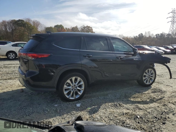 2021 Toyota Highlander Hybrid Limited with VIN 5TDYARAH2MS505811, listed as a Copart auction lot 79655894 with 84,430 mi miles and Salvage title. Bid and sale history available at DreamBid. Image 3.