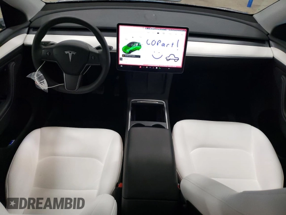 2023 Tesla Model Y Long Range with VIN 7SAYGDEE7PA180793, listed as a Copart auction lot 46706855 with 18,136 mi miles and Non Repairable. Bid and sale history available at DreamBid. Image 8.