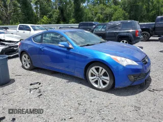 2011 Hyundai Genesis Coupe Grand Touring with VIN KMHHU6KH7BU045523, listed as a Copart auction lot 60708495 with Not provided miles and Salvage title. Bid and sale history available at DreamBid. Image 4.